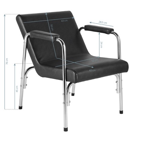 Sedia da Lavaggio Capelli GABBIANO Nera