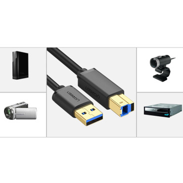 Kabelkabel für USB-A-Drucker - USB-B 5GB / s 2m schwarz