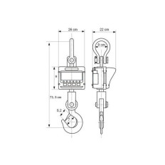 Gancio per gru o gru fino a 10 tonnellate - LED