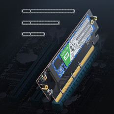 Expansionskort Adapter PCIe 4.0 x16 till M.2 NVME M-Key Black