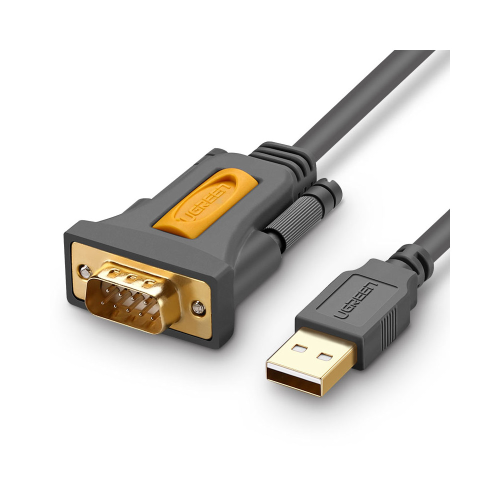 Adaptera adapteris USB-a kabelis - DB9 RS-232 1.5m pelēks