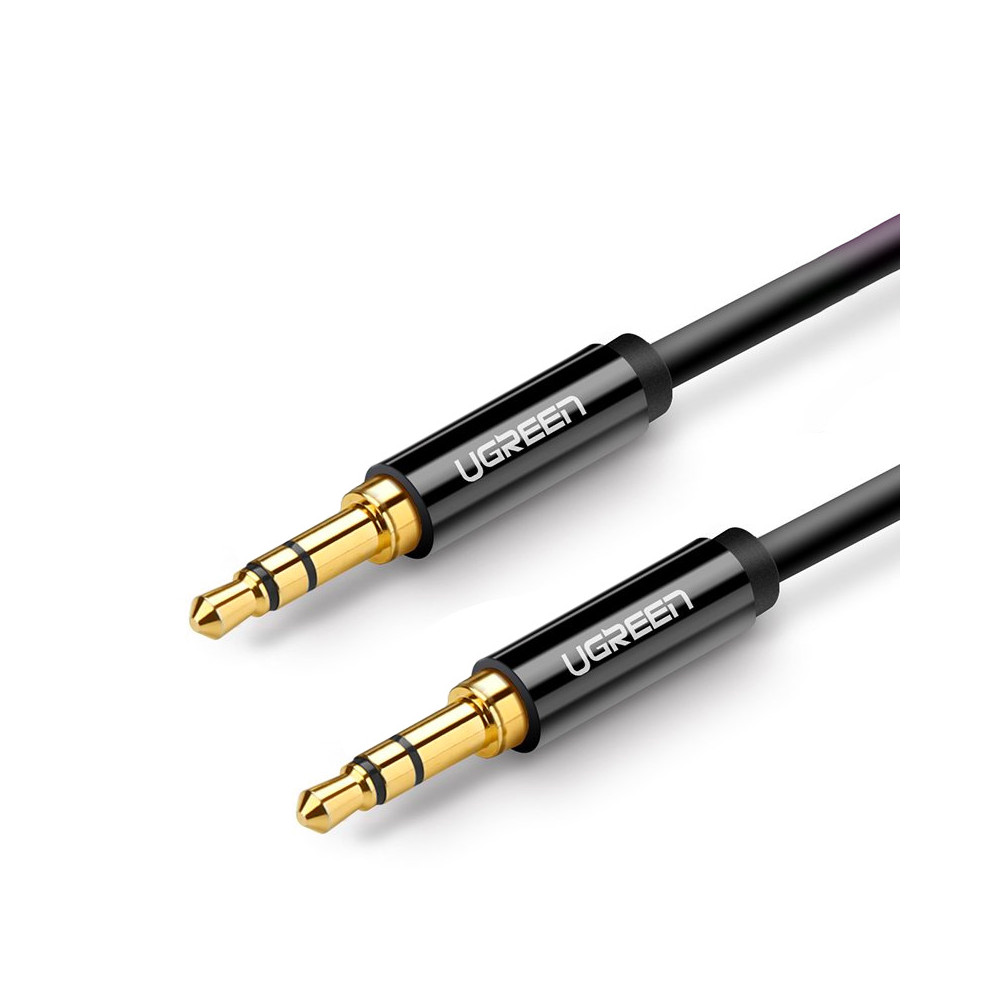 AUX AUX CABLE AUX Plug Simple Minijack 3.5mm 1M Zwart