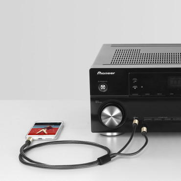 Kaapeli Audiokaapeli Mini Jack 3,5 mm - 2 x Jack 6.35mm 2m harmaa