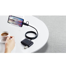 4in1 adapter HUB USB-A / C distributer za 4x USB 3.0 5GB / S 1M črna