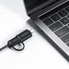 4in1 hubadapter USB-A / C-distributør for 4x USB 3.0 5GB / S 1M svart