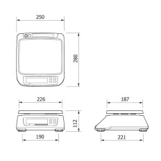 Balance de cuisine CAS avec légalisation 30kg / 10g - CAS 580424