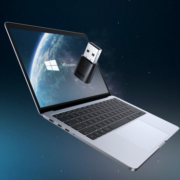Adaptersändare Bluetooth 5.0 USB-A-mottagare svart
