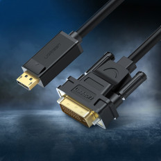 Kaabel DisplayPort Kaabel - DVI 2M Gold Pinnatud pistikud Black