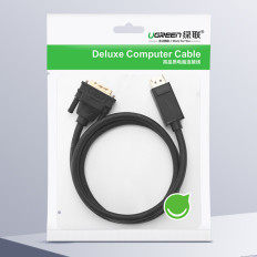 Kabel DisplayPort-kabel - DVI 2M Vergulde pluggen zwart