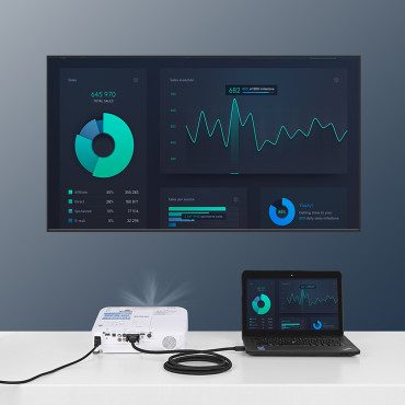 Kábel DisplayPort kábel - DVI 2M Pozlátené zátky Black