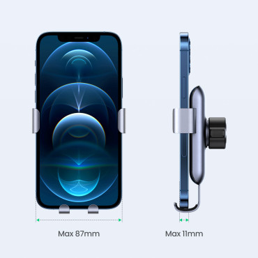 Bil gravitation handtag på telefonen - rund grå galler