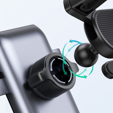 Bil gravitation handtag på telefonen - rund grå galler