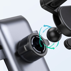 Car gravity handle on the phone - Round gray grille