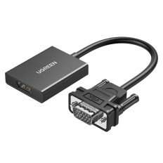 Adapterio adapteris nuo VGA lizdo HDMI 15cm juoda