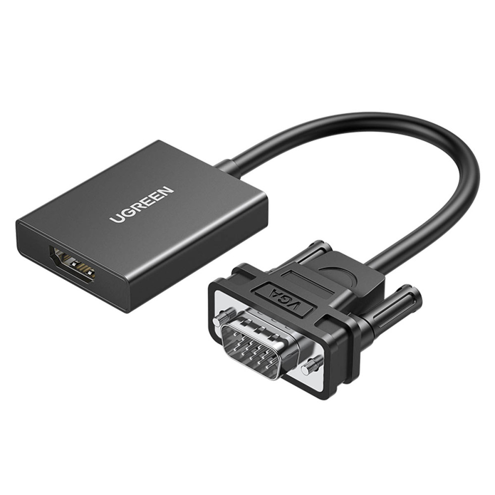Adapterio adapteris nuo VGA lizdo HDMI 15cm juoda