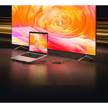 Καλώδιο καλωδίων καλωδίων USB-C - HDMI 2.1 8K 60Hz 1.5m γκρι