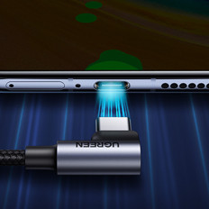 Kabelvinkelkabel USB-C - USB 2.0 480MB / s 3A 3M Svart