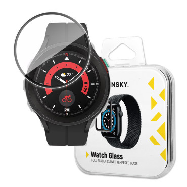 Vidrio templado 9H con un marco para toda la pantalla para Samsung Galaxy Watch 5 Pro 45mm