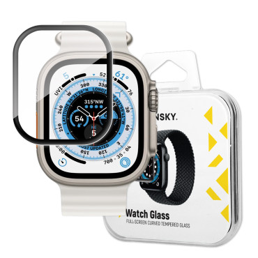 Vidro temperado 9h com um quadro para a tela inteira Apple Assista Ultra 49mm