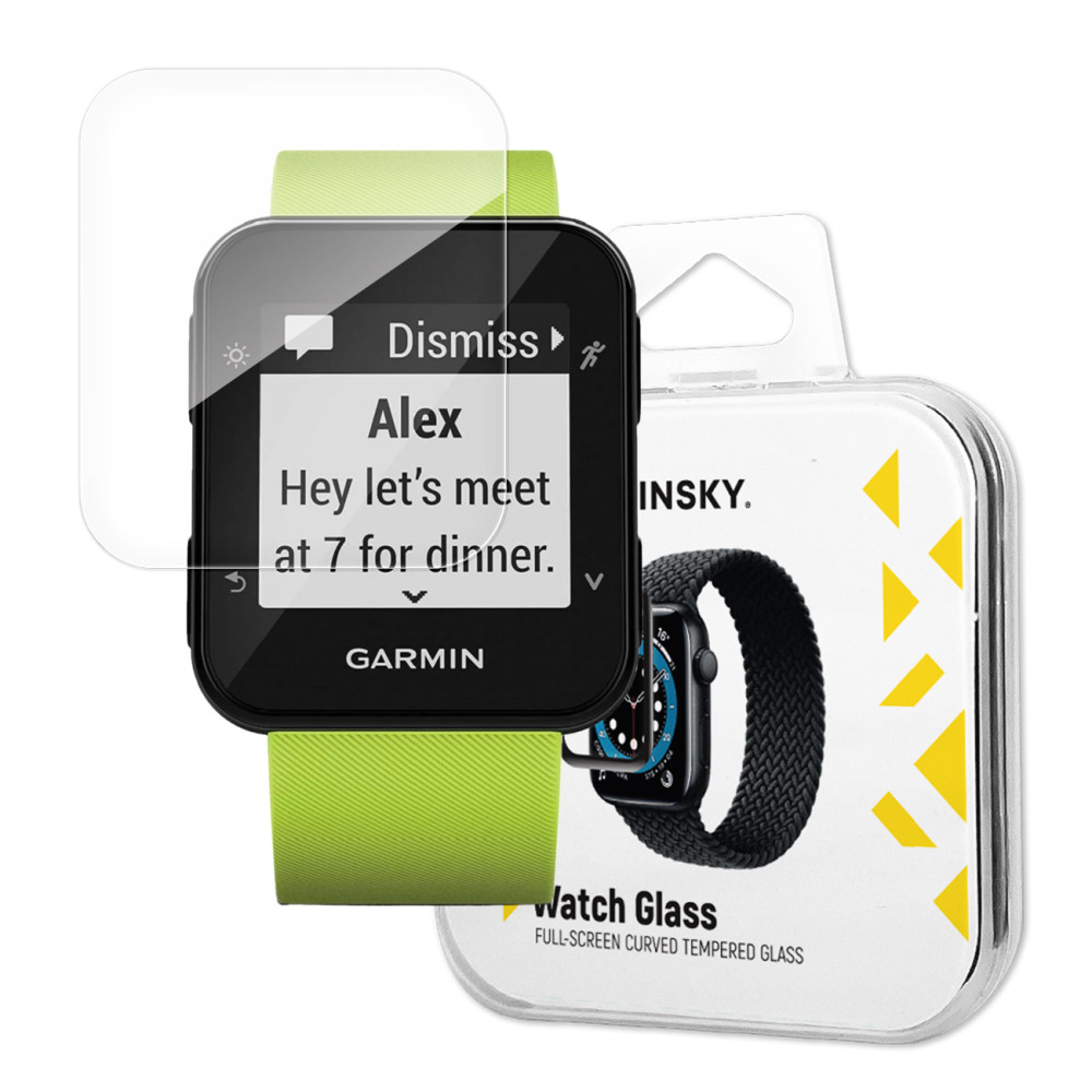 Tempered glass 9H with a frame for the entire Garmin Forerunner 35 screen