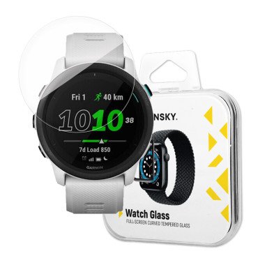 Herdet glass 9h med en ramme for hele Garmin Forerunner 745-skjermen