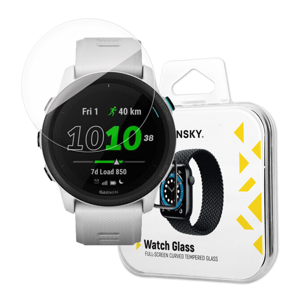 Tvrzené sklo 9h s rámem pro celou obrazovku Garmin Forerunner 745