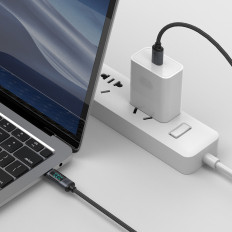 Kabel USB-C-kabel med 100W LED-display 1.2m svart