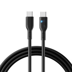 Kabel USB-C kabel s LED 100W 2M crnom