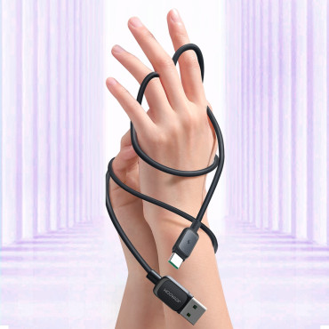 Cabo de cabo USB - USB-C 3A 1.2m Preto