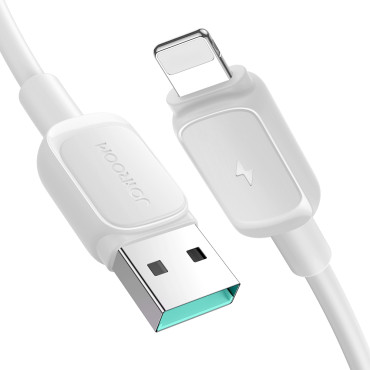 Καλώδιο καλωδίου για Lightning iPhone - USB 2.4a 1.2m Λευκό