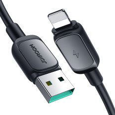 "IPhone Lightning" kabelinės kabelis - USB 2.4a 1.2m juoda