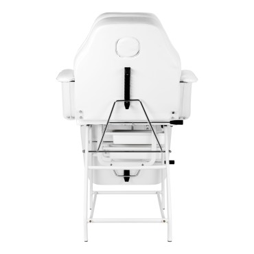 COSMETIC CHAIR 557A WITH CUVETTE WHITE — rear view