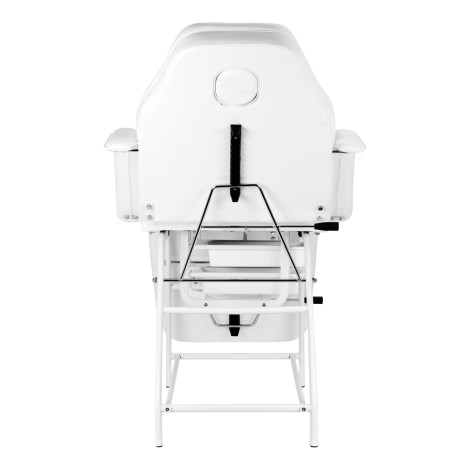 Fauteuil Cosmétique ACTIVESHOP 557A avec Cuvette Blanc — vue arrière