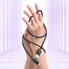 Câble de câble pour iPhone Lightning - USB 2.4a 1.2m noir