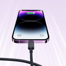 Καλώδιο καλωδίου για Lightning iPhone - USB 2.4a 1.2m μαύρο