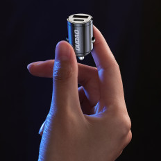 Mini auta nabíječka pro 48W QC PD černý slot