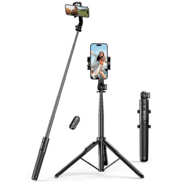 Selfie Stick teleskopske palice za vaš telefon z Bluetooth stojalo in daljinsko 1.5m Črna