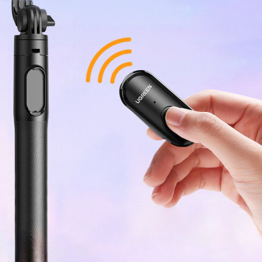 Selfie Stick Telescopic Sticks for din telefon med en Bluetooth Stand og Remote 1.5m svart