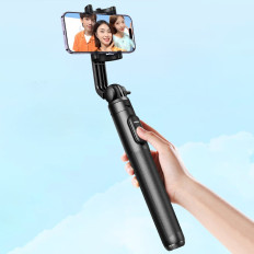 Selfie Stick teleskopske palice za vaš telefon z Bluetooth stojalo in daljinsko 1.5m Črna