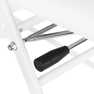 COSMETIC STOL 557A MED KUVETT VIT — närbild av handtag