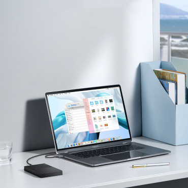 Kabel SSD-kabel SSD USB-C - Micro USB-B 3,0 5GB / s 3A 1M Grå