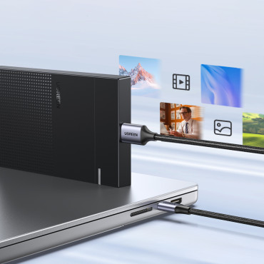 Kabel SSD-kabel SSD USB-C - Micro USB-B 3,0 5GB / s 3A 1M Grå