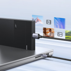 Kabel przewód do dysku SSD USB-C - micro USB-B 3.0 5Gb/s 3A 1m szary