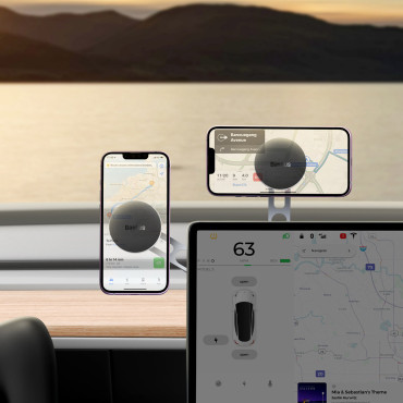 Magnetisk bilhållare på telefonen på t-space cockpit silver