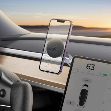 Magnetisk bilhållare på telefonen på t-space cockpit silver