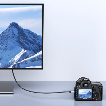 Kabel Micro HDMI Adapterkabel - HDMI 2.1 8K 2m Grå