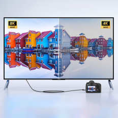 Kabel mini HDMI-adapterkabel - HDMI 8K 2M grå
