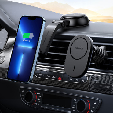 Magsafe Indukčný nakladač pre auto Cockpit s čiernym kockovaným kanálom