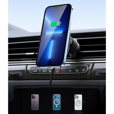 Magsafe Indukčný nakladač pre auto Cockpit s čiernym kockovaným kanálom