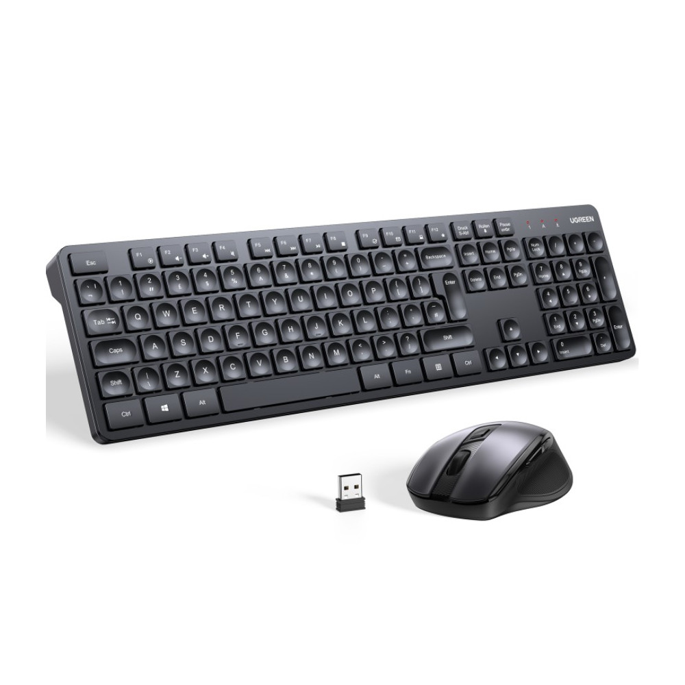 Bezvadu peles un datoru tastatūra 2.4GHz Black